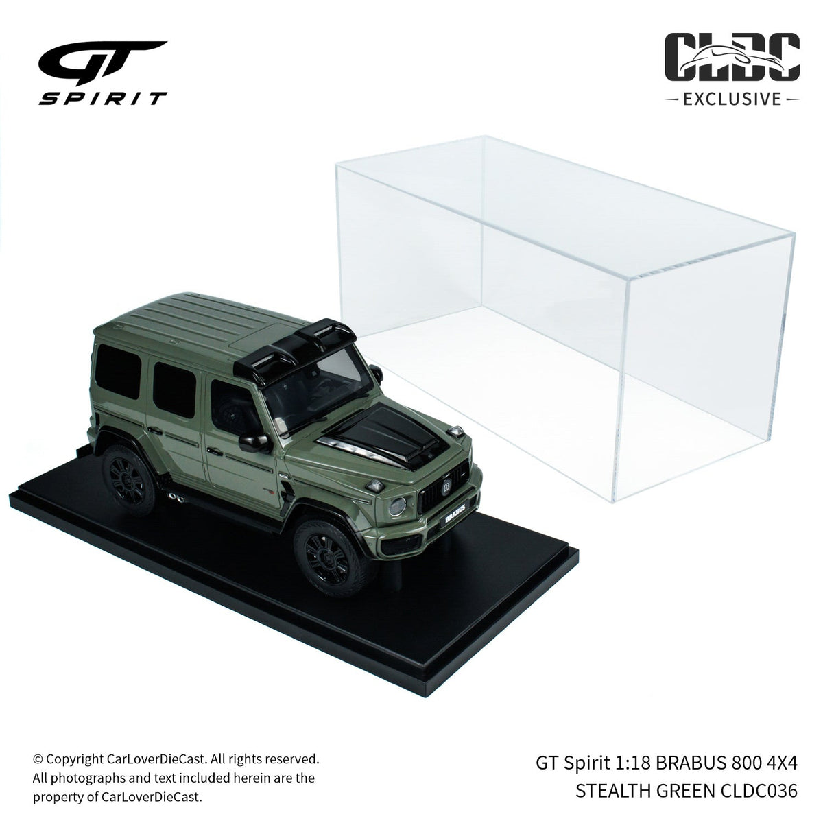 GT Spirit 1:18 BRABUS 800 4X4 STEALTH GREEN CLDC036