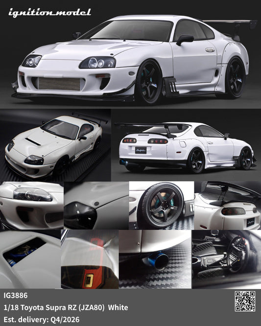 Ignition Model 1:18 Toyota Supra RZ (JZA80) White IG3886