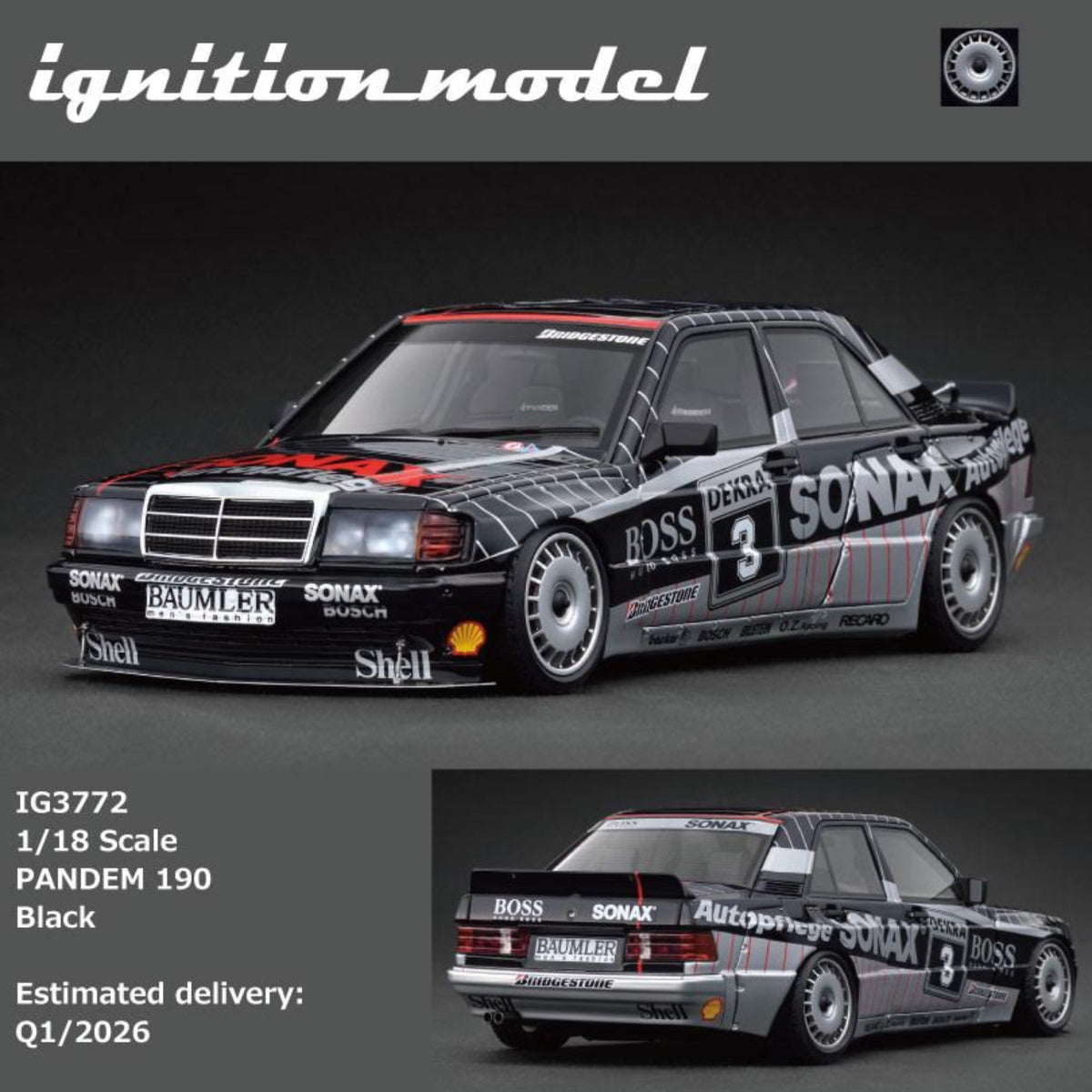 Ignition Model 1:18 Nissan PANDEM 190 Black IG3772