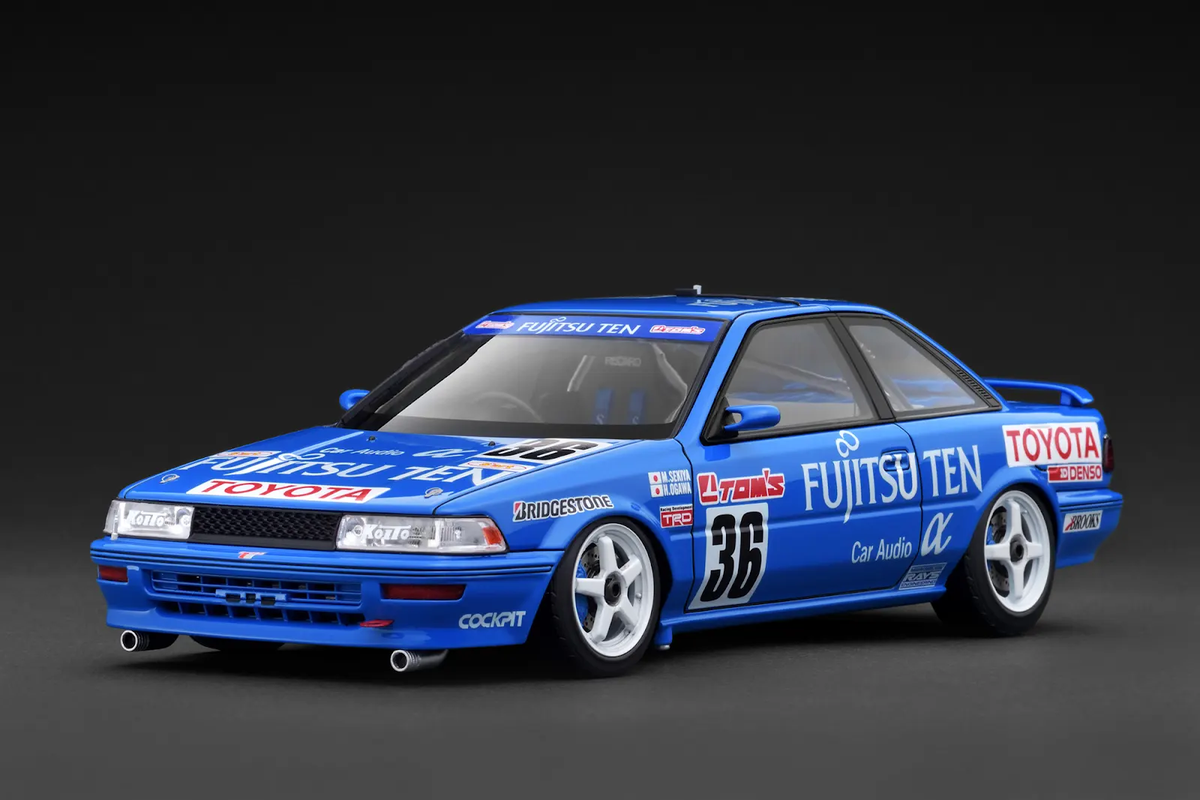 Ignition Model 1:18 FUJITSU TEN TOM'S COROLLA (#36) 1991 JTC With Mr. Sekiya IG3862