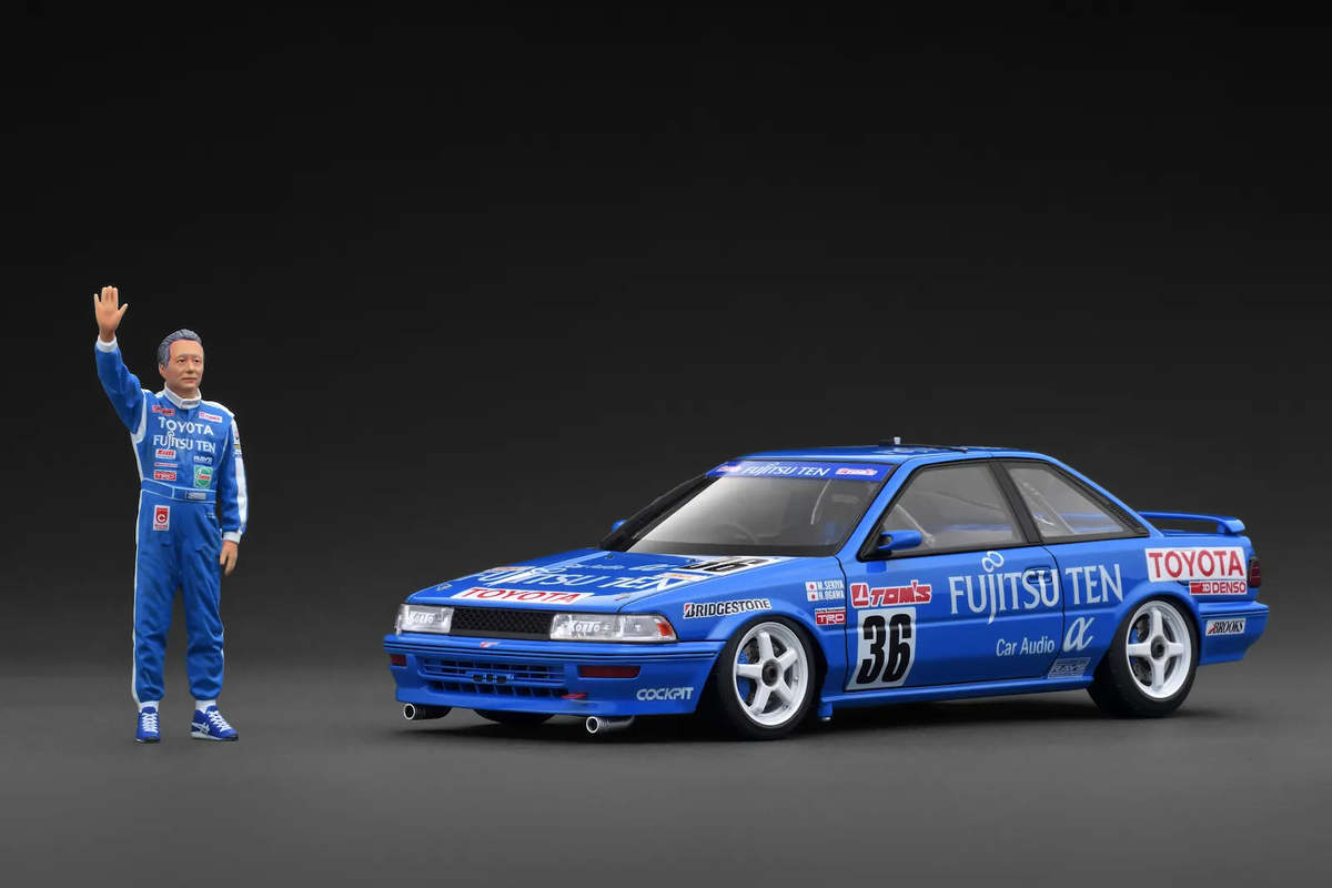 Ignition Model 1:18 FUJITSU TEN TOM'S COROLLA (#36) 1991 JTC With Mr. Sekiya IG3862