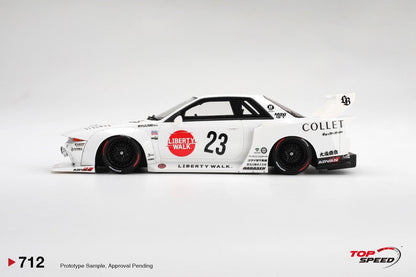 [Preorder] Topspeed 1:18 LBWK Nissan Skyline GT-R (R32) Kaido Works LB-Hinomaru TS0712