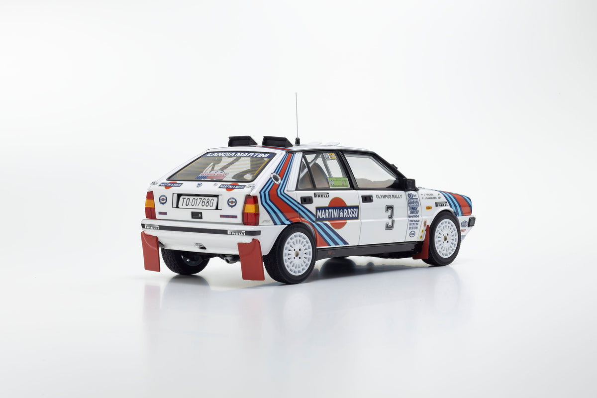 Kyosho 1:18 Lancia Delta HF 4WD 1987 Olympus Rally MARTINI ROSSI Nr. 3 08960E