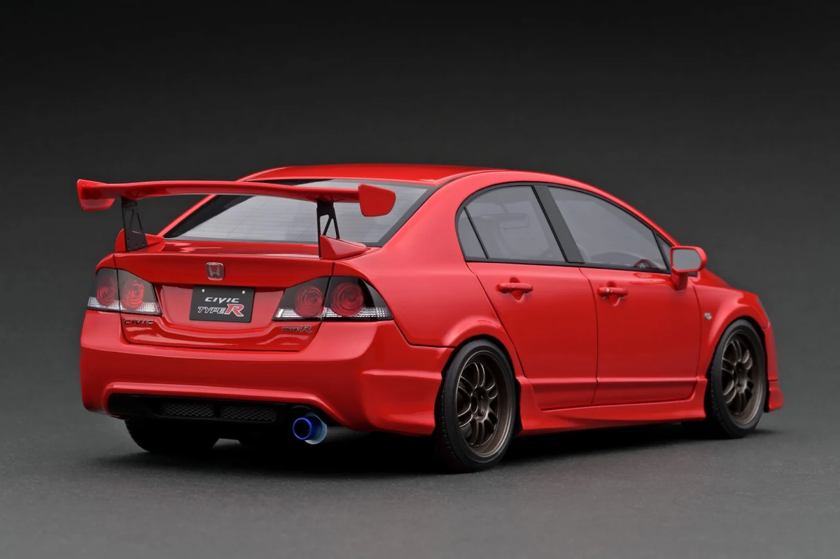 Ignition Model 1:18 Honda CIVIC (FD2) TYPE R  Red with carbon bonnet IG2829