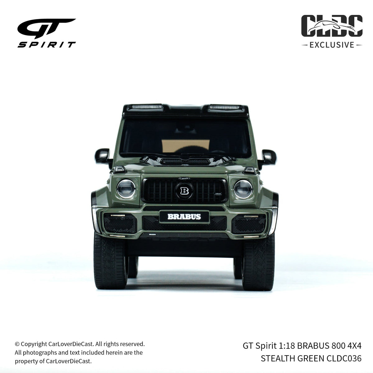GT Spirit 1:18 BRABUS 800 4X4 STEALTH GREEN CLDC036