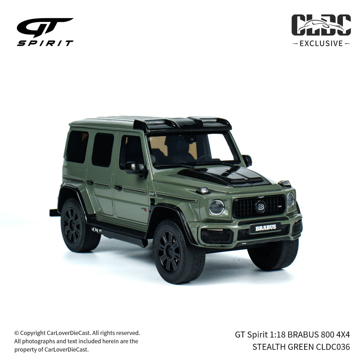 GT Spirit 1:18 BRABUS 800 4X4 STEALTH GREEN CLDC036