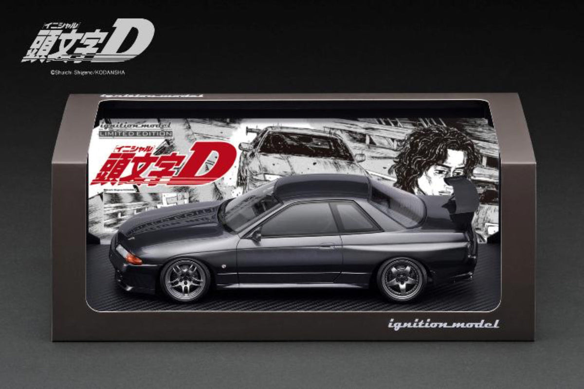 Ignition Model 1:18 INITIAL D Nissan Skyline GT-R (BNR32)  Gun Gray Metallic IG3545