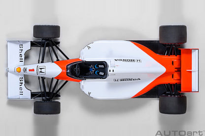 AUTOart 1:18 McLaren Honda MP4/6 1991 A. Senna #1 Without McLaren Logo 89150