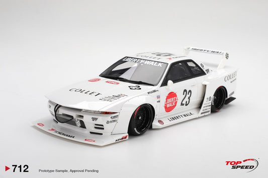 [Preorder] Topspeed 1:18 LBWK Nissan Skyline GT-R (R32) Kaido Works LB-Hinomaru TS0712