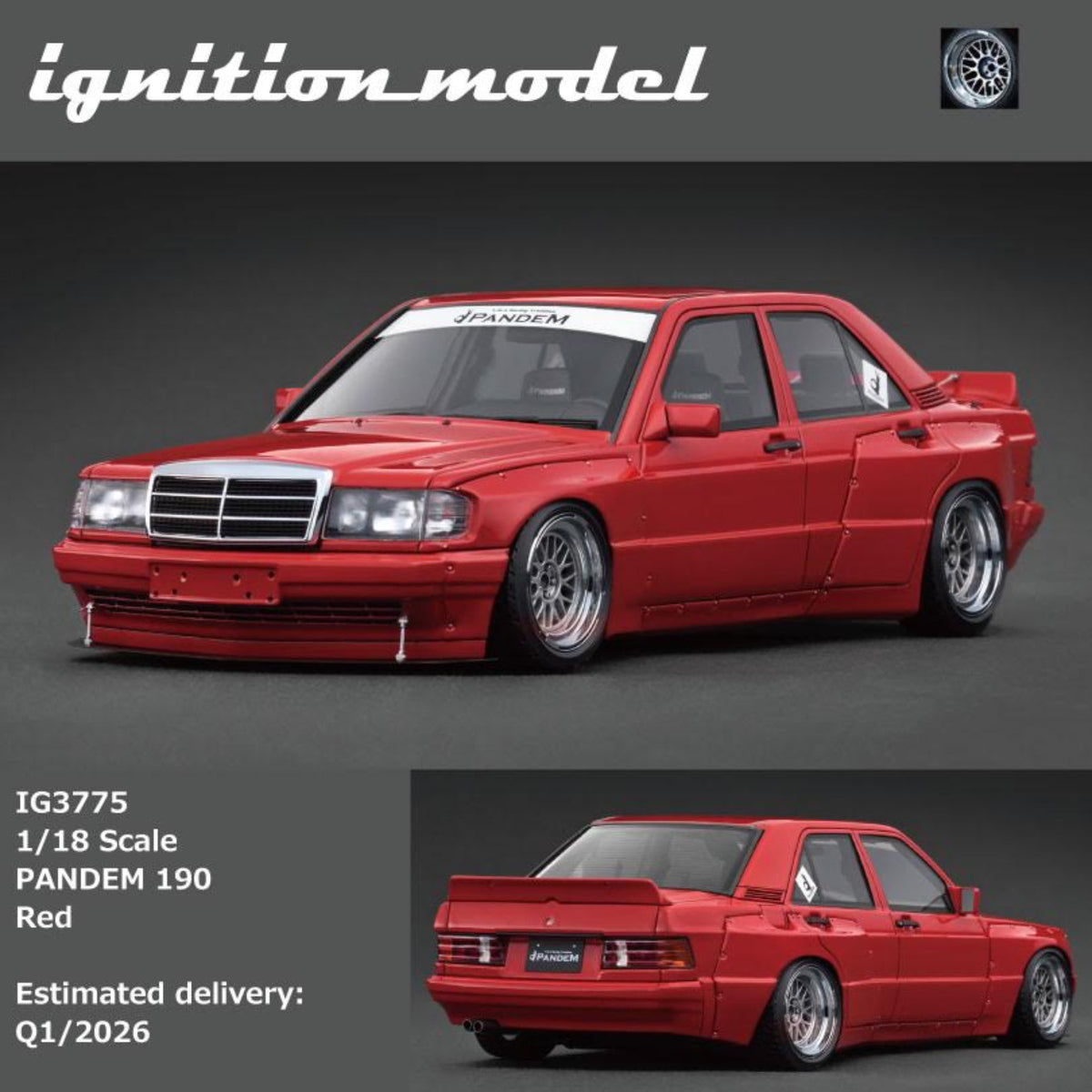 Ignition Model 1:18 PANDEM 190 Red IG3775
