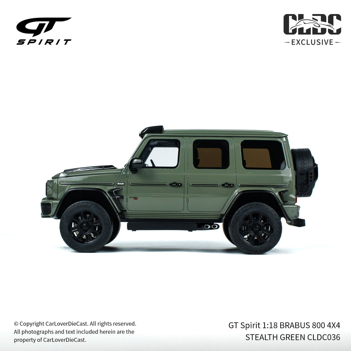 GT Spirit 1:18 BRABUS 800 4X4 STEALTH GREEN CLDC036