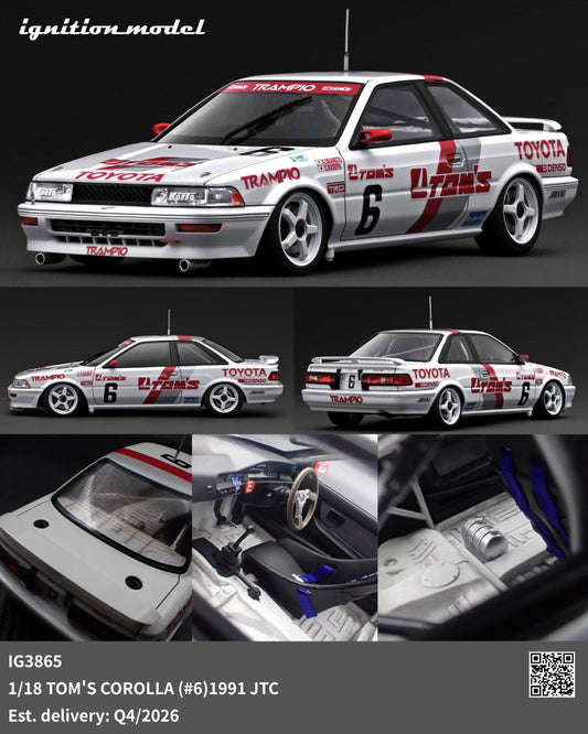 [Preorder] Ignition Model 1:18 TOM'S COROLLA (#6)1991 JTC IG3865