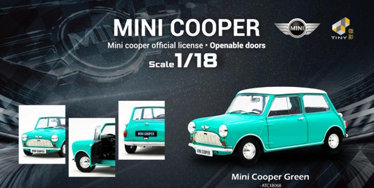 Tiny City 1:18 Mini Cooper Green ATC18068