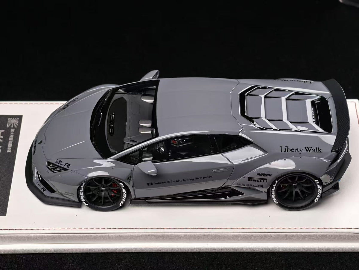 LB-PERFORMANCE 1:18 LIBERTY WALK Lamborghini Huracan LP610 Resin Cement Grey