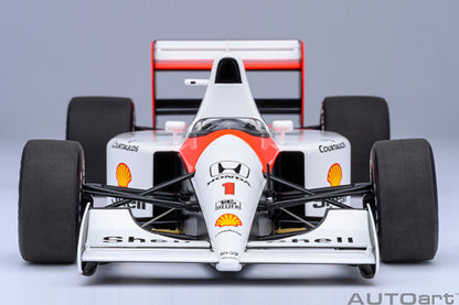 AUTOart 1:18 McLaren Honda MP4/6 1991 A. Senna #1 Without McLaren Logo 89150
