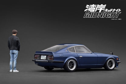 Ignition Model 1:18 NISSAN Fairlady Z (S30) Blue MIDNIGHT Devil's Z With Mr. Akio Asakura IG3591