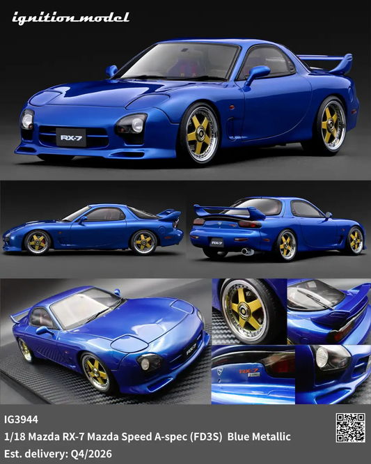 Ignition Model 1:18 Mazda RX-7 Mazda Speed A-spec (FD3S) Blue Metallic IG3944