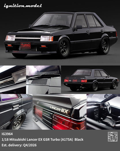 Ignition Model 1:18 Mitsubishi Lancer EX GSR Turbo (A175A) Black IG3964