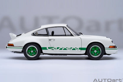 AUTOart 1:18 Porsche 911 Carrera 2.7 RS Grand Prix White / Green Stripes 78031