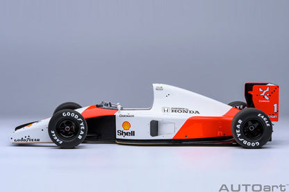 AUTOart 1:18 McLaren Honda MP4/6 1991 A. Senna #1 Without McLaren Logo 89150