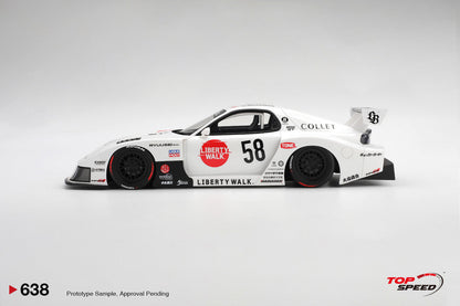 [Preorder] Topspeed 1:18 Mazda RX-7 LB-Hinomaru TS0638
