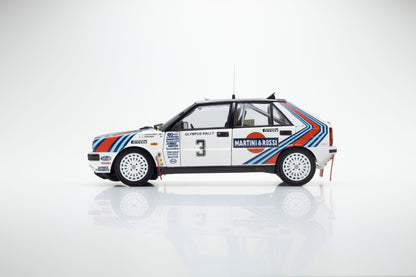 Kyosho 1:18 Lancia Delta HF 4WD 1987 Olympus Rally MARTINI ROSSI Nr. 3 08960E