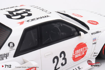 [Preorder] Topspeed 1:18 LBWK Nissan Skyline GT-R (R32) Kaido Works LB-Hinomaru TS0712