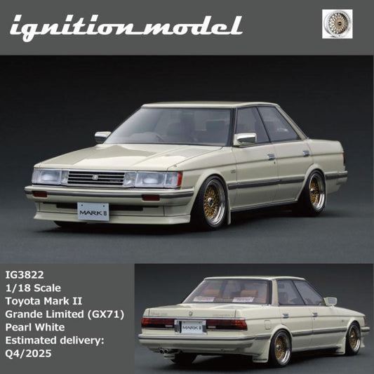 [Preorder] Ignition Model 1:18 Toyota Mark II Grande Limited (GX71)  Pearl White IG3822