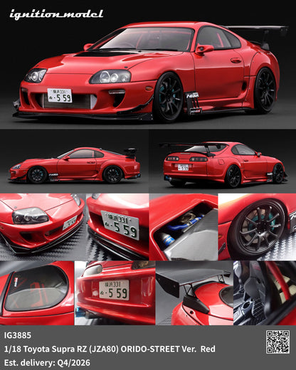 Ignition Model 1:18 Toyota Supra RZ (JZA80) ORIDO-STREET Ver. Red IG3885