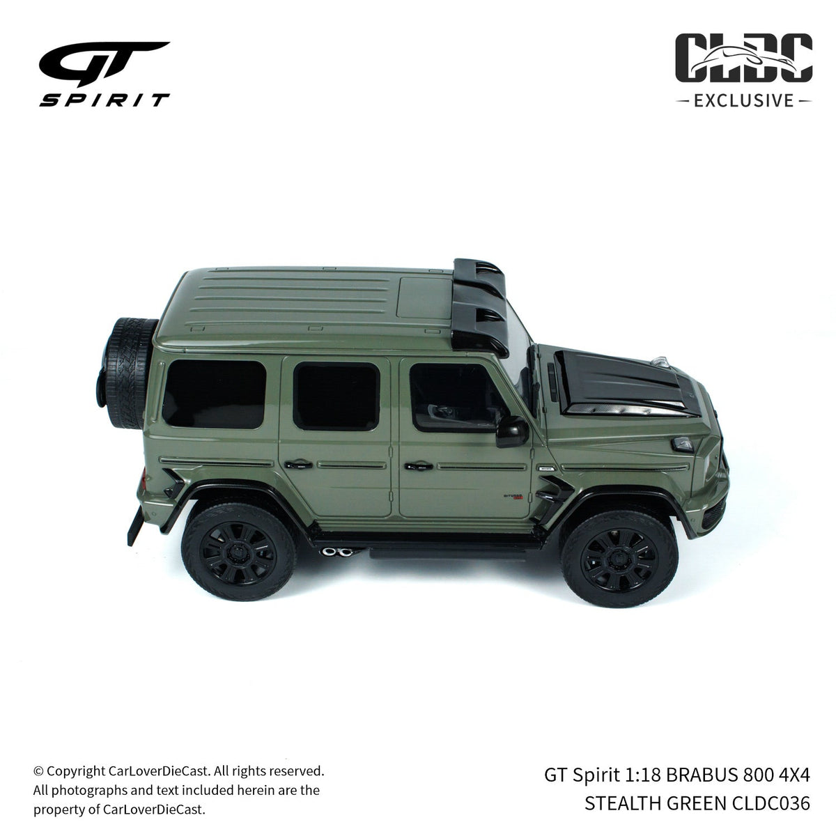 GT Spirit 1:18 BRABUS 800 4X4 STEALTH GREEN CLDC036