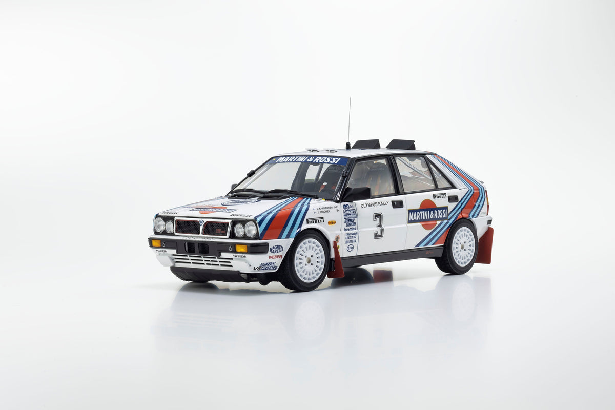 Kyosho 1:18 Lancia Delta HF 4WD 1987 Olympus Rally MARTINI ROSSI Nr. 3 08960E