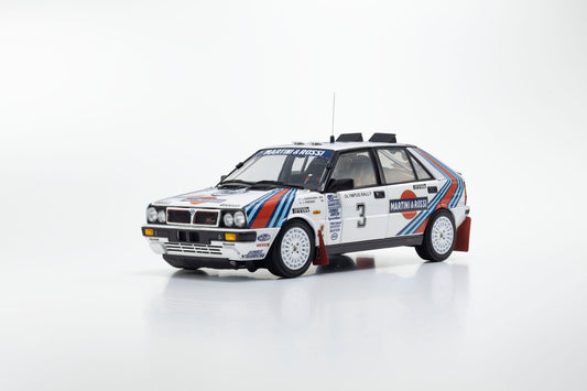 Kyosho 1:18 Lancia Delta HF 4WD 1987 Olympus Rally MARTINI ROSSI Nr. 3 08960E