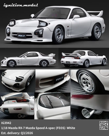 Ignition Model 1:18 Mazda RX-7 Mazda Speed A-spec (FD3S) White IG3942