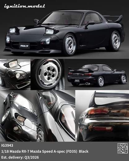 Ignition Model 1:18 Mazda RX-7 Mazda Speed A-spec (FD3S) Black IG3943