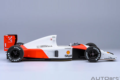 AUTOart 1:18 McLaren Honda MP4/6 1991 A. Senna #1 Without McLaren Logo 89150