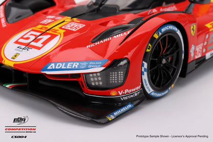 BBR 1:18 Ferrari 499P Team AF Corse 2023 - no.51 WEC 6 Hr of Spa 3rd Place CS18004