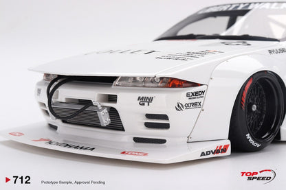 [Preorder] Topspeed 1:18 LBWK Nissan Skyline GT-R (R32) Kaido Works LB-Hinomaru TS0712
