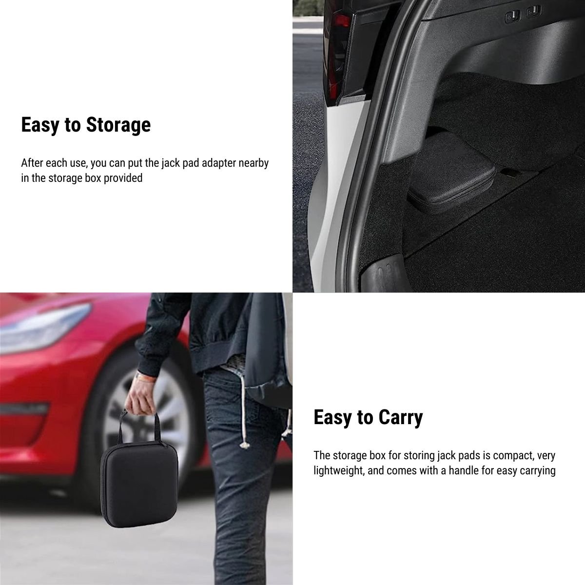 Jack Pads Adapter with Storage Bag for Tesla Model 3/Y/S/X
