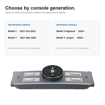 LCD Rotary Control Dock for Tesla Model 3 & Model Y