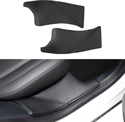 Leather Rear Door Sill Protector for Tesla Model Y 2020-2025.03