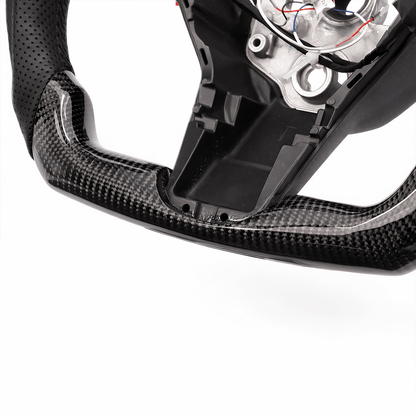 LED Carbon Fiber Steering Wheel with Lights for Tesla Model 3 / Y【Style 4】