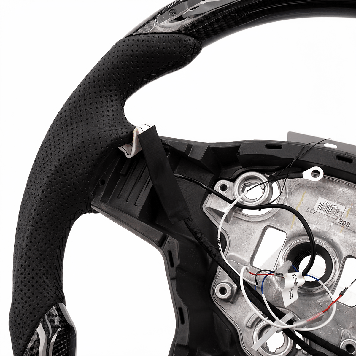 LED Carbon Fiber Steering Wheel with Lights for Tesla Model 3 / Y【Style 4】