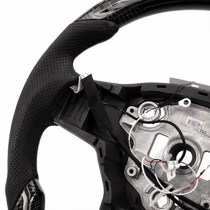 LED Carbon Fiber Steering Wheel with Lights for Tesla Model 3 / Y【Style 4】