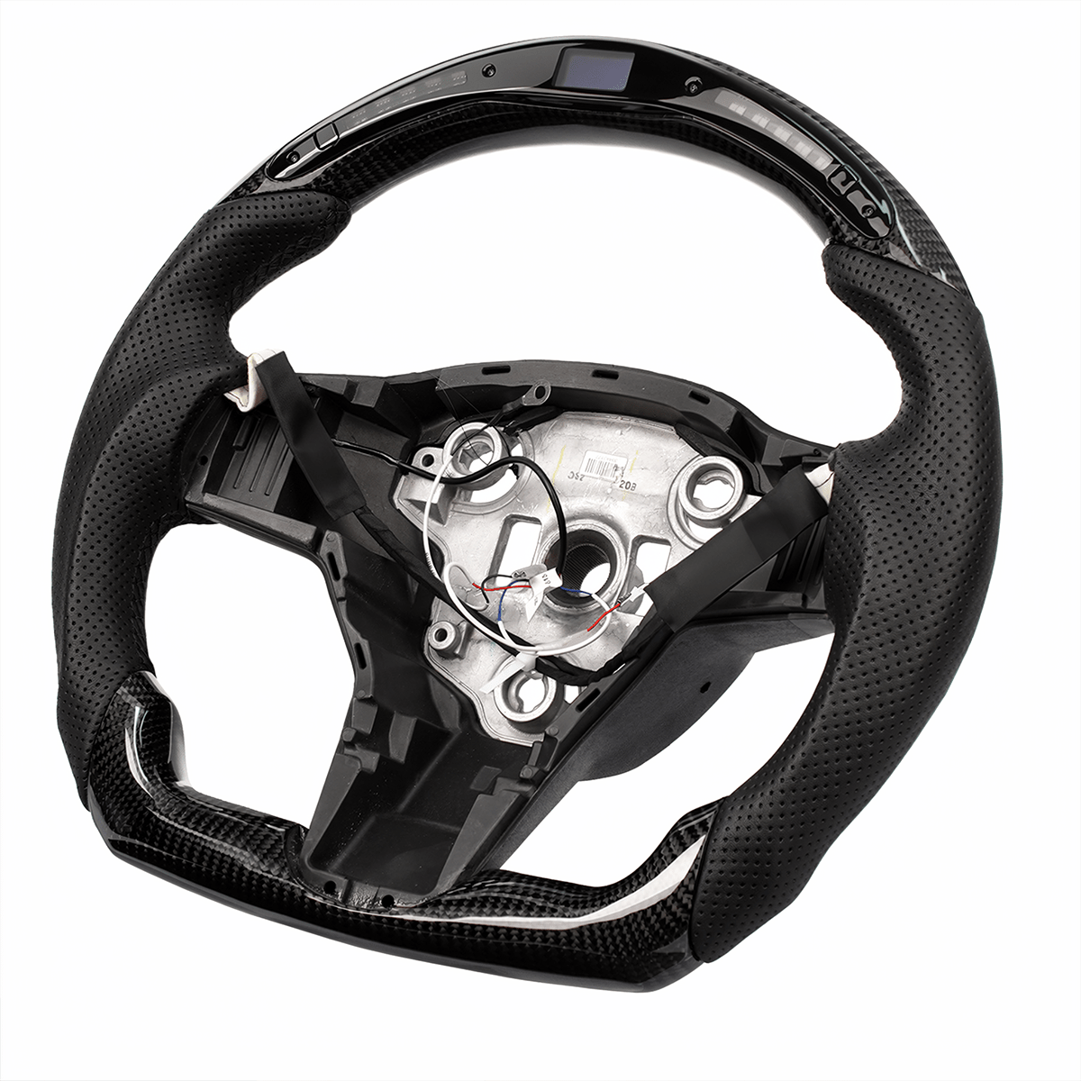 LED Carbon Fiber Steering Wheel with Lights for Tesla Model 3 / Y【Style 4】