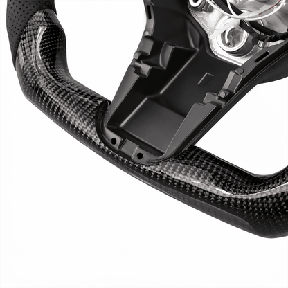 LED Carbon Fiber Steering Wheel with Lights for Tesla Model 3 / Y【Style 4】