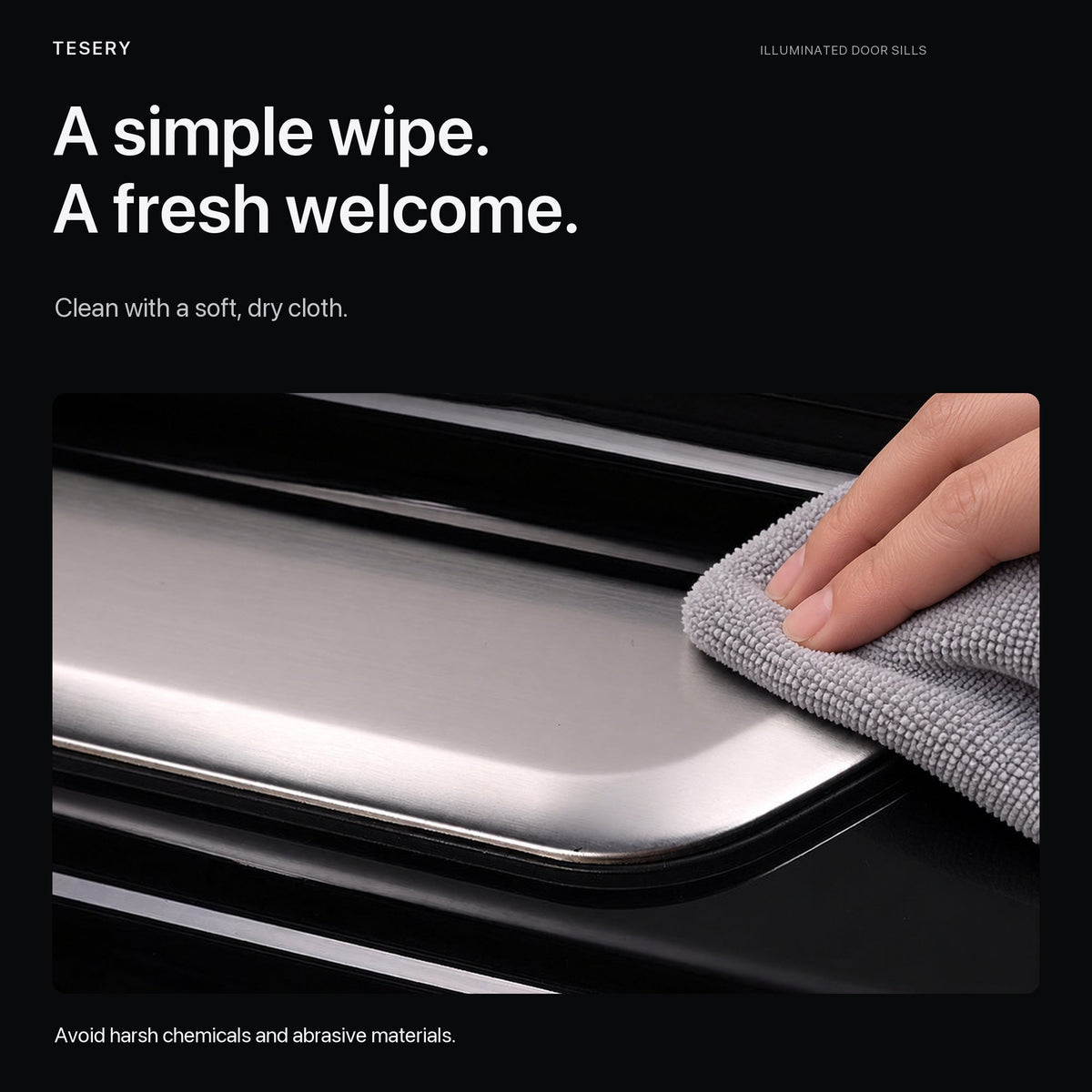 Flash Sale: LED illuminated Welcome Pedal Door Sill Protector for Model 3 | TESERY