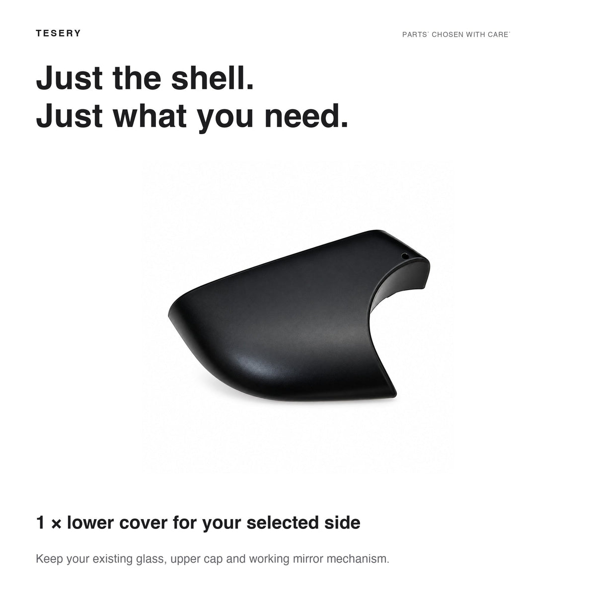 Lower Mirror Cover for Tesla Model Y / YL