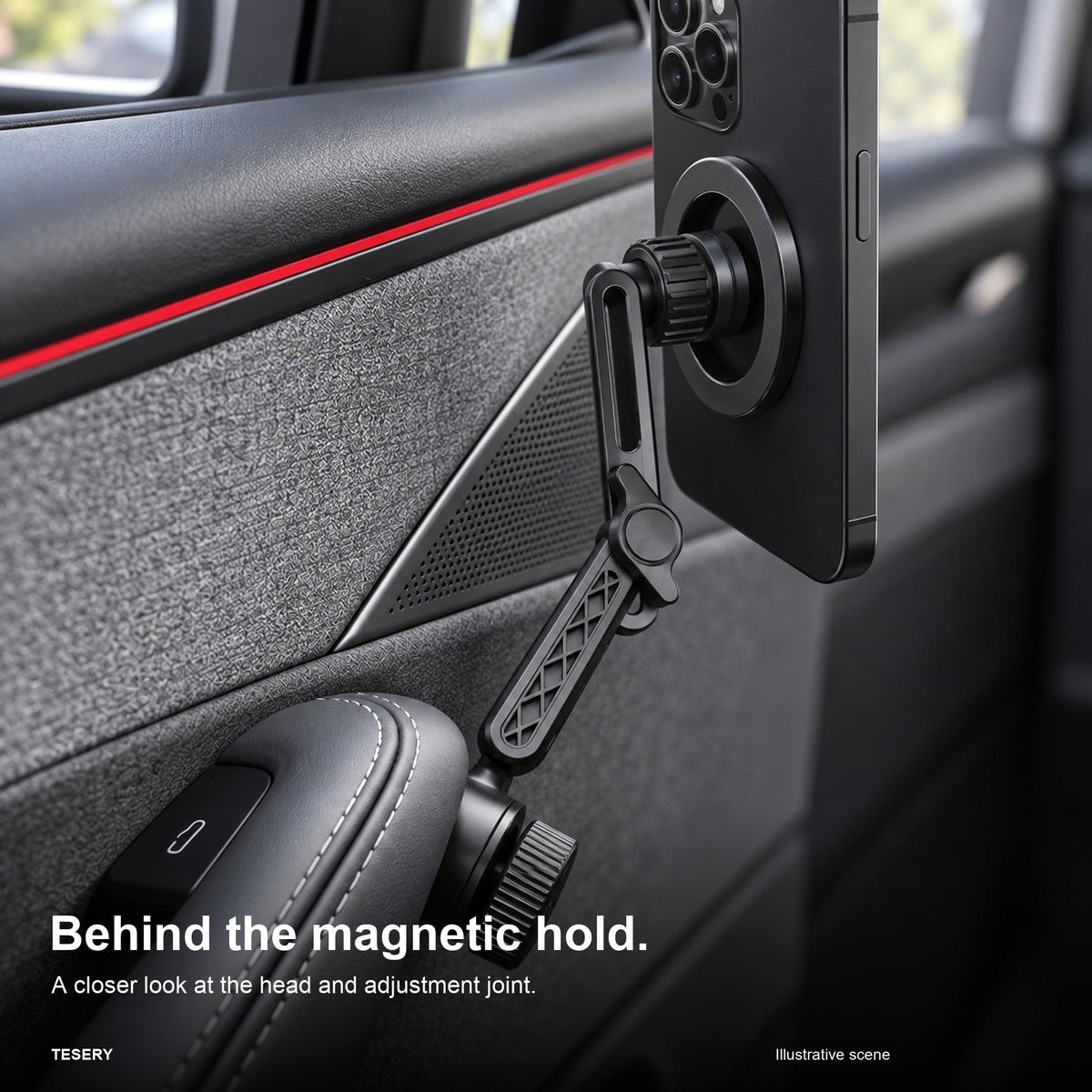 Magnetic Door Phone Mount for Tesla Model 3 Highland, Model Y & Model YL (LHD)