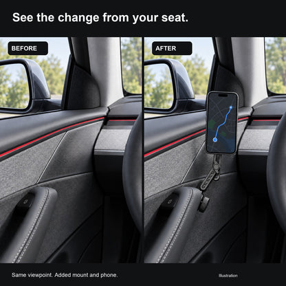 Magnetic Door Phone Mount for Tesla Model 3 Highland, Model Y & Model YL (LHD)