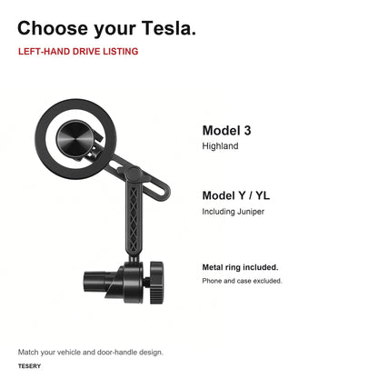 Magnetic Door Phone Mount for Tesla Model 3 Highland, Model Y & Model YL (LHD)